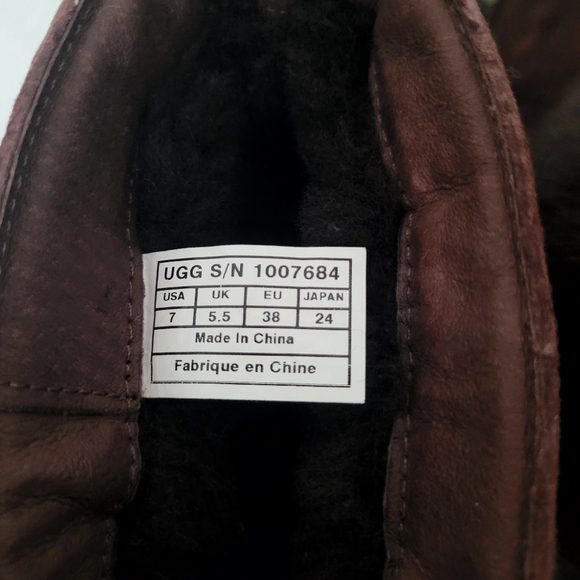 UGG Vilet Pinecone Shearling Sheepskin Cuff Maylin Women's Size 7